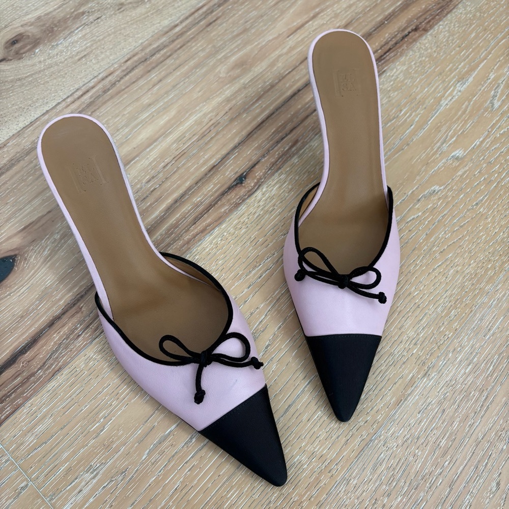 Helsa The Bow Mule in Pink And Black 39